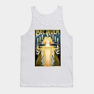 BEC AUER 1896 Incandescent Gas Light by Art Nouveau Artist Henri Privat Livemont Tank Top